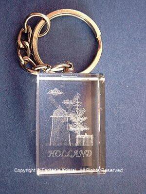 Sleutelhanger molen met huis Holland