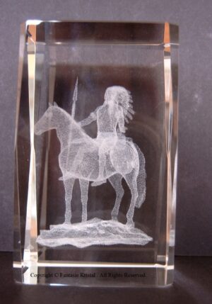 Laserblok indiaan op paard